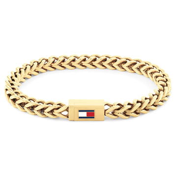Ανδρικό βραχιόλι χειροπέδα Tommy Hilfiger 2790648 από ατσάλι σε χρυσό χρώμα.
